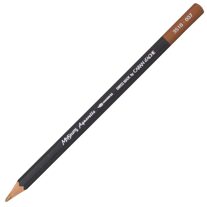 Lápis Aquarelado Caran D'Ache Museum Tom Marrom 037 Brown Ochre