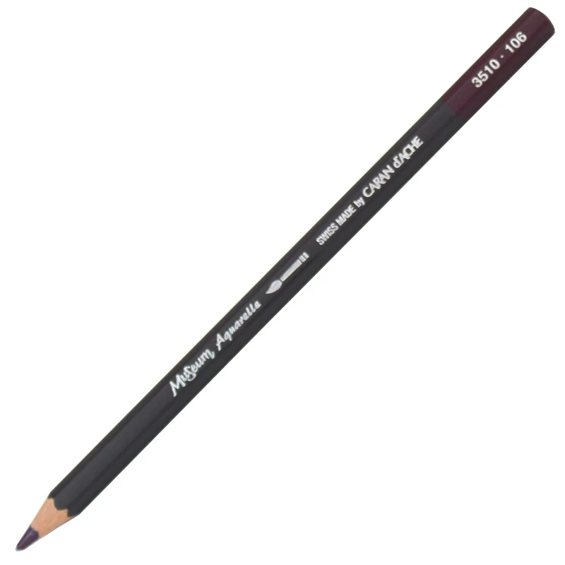 Lápis Aquarelado Caran D'Ache Museum Tom Roxo 106 Plum Dark