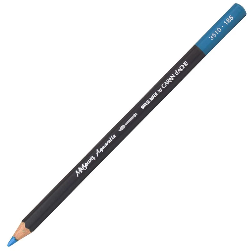Lápis Aquarelado Caran D'Ache Museum Tom Azul 185 Ice Blue