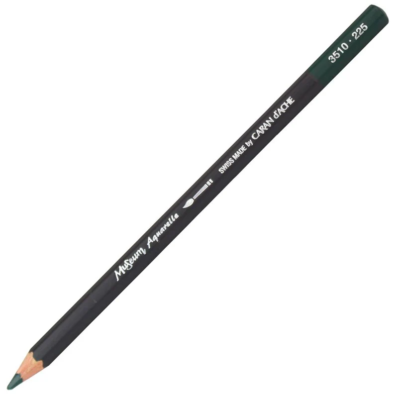 Lápis Aquarelado Caran D'Ache Museum Tom Verde 225 Moss Green