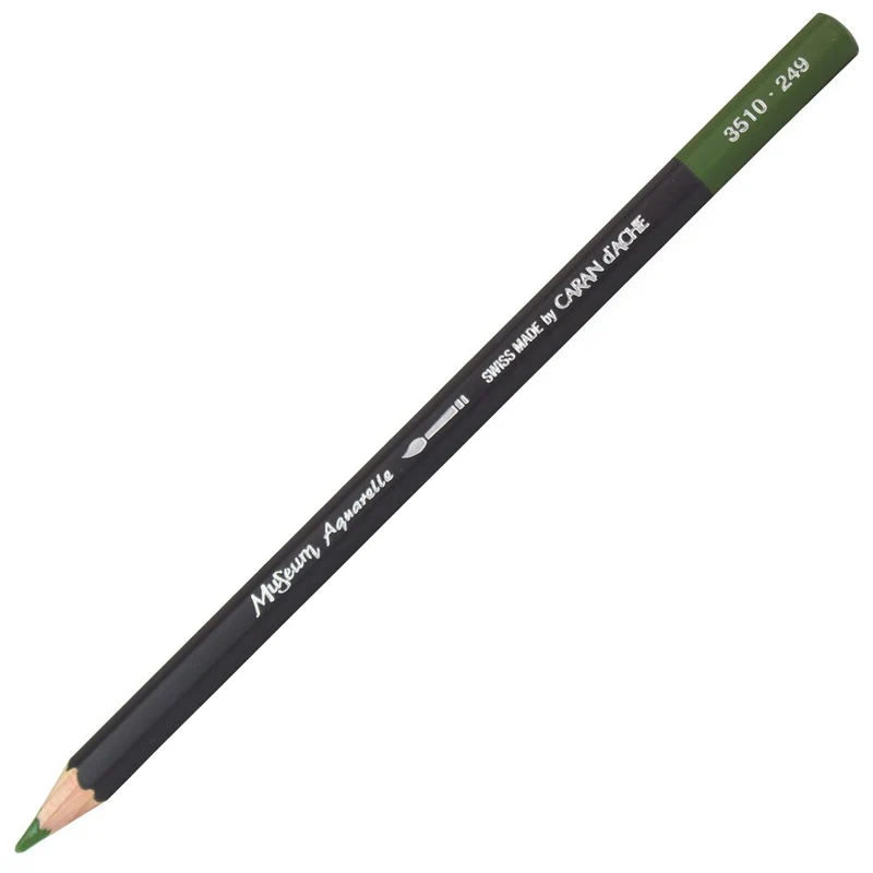 Lápis Aquarelado Caran D'Ache Museum Tom Verde 249 Dark Olive