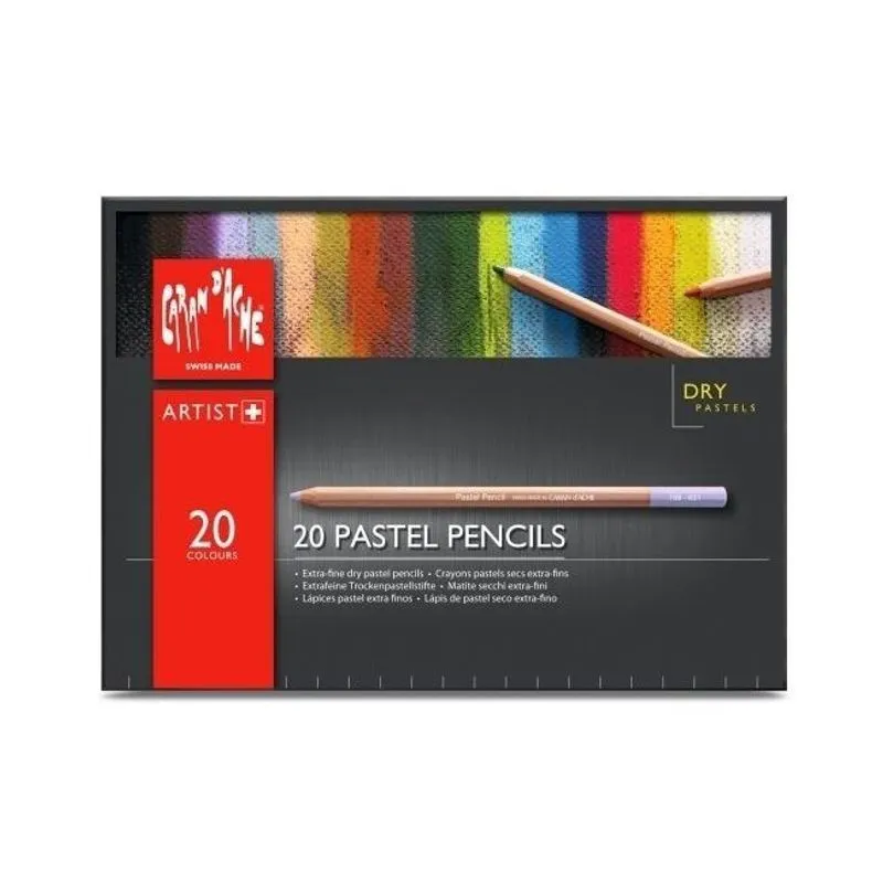 Lápis Pastel Seco 20 Cores Caran D