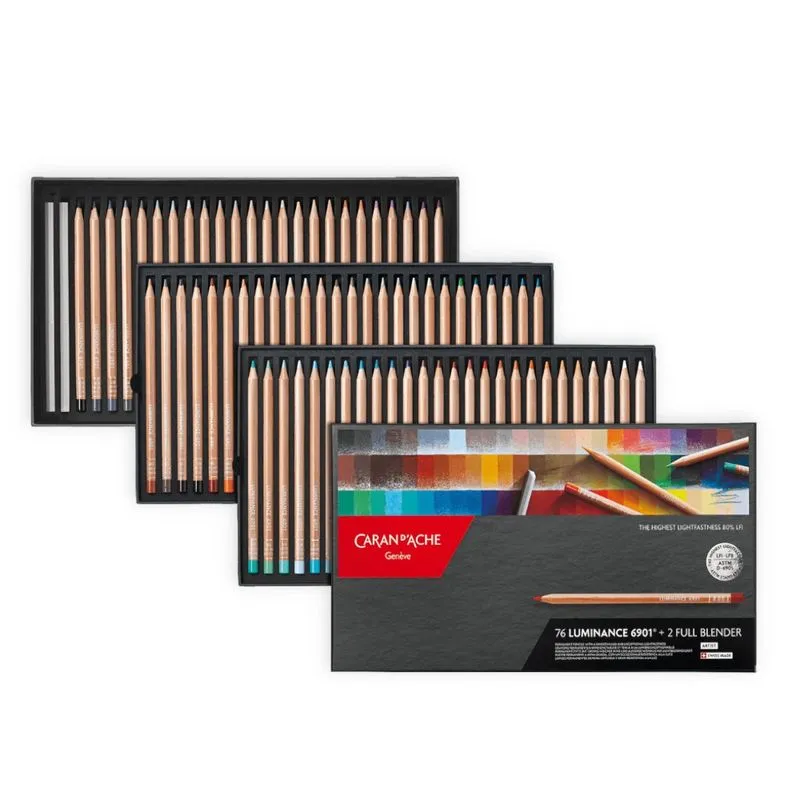 Lápis de Cor Caran D'ache Luminance com 76 Cores