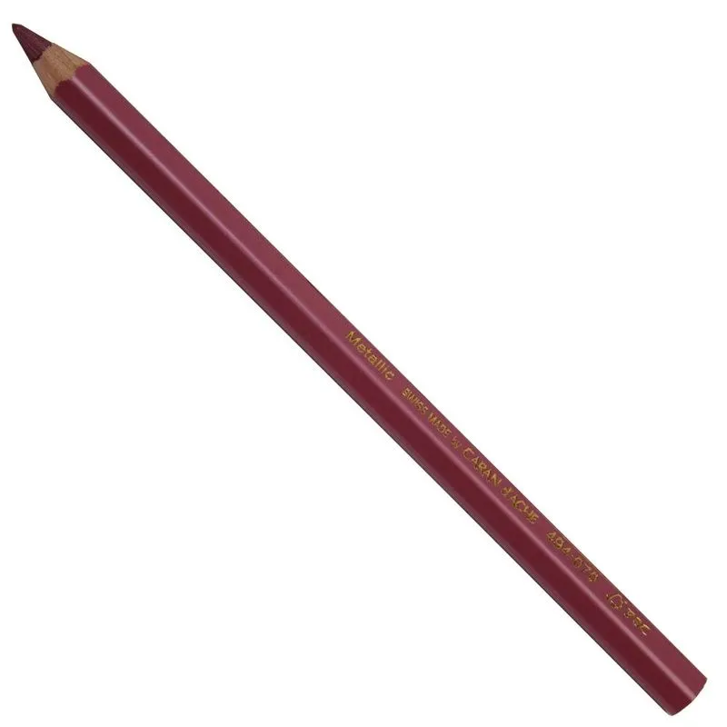 Lápis Jumbo Caran Dache Metálico Vermelho