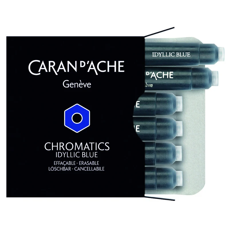 Cartucho Para Caneta Tinteiro Chromatics Caran d'Ache Idyllic Blue 6 Unidades