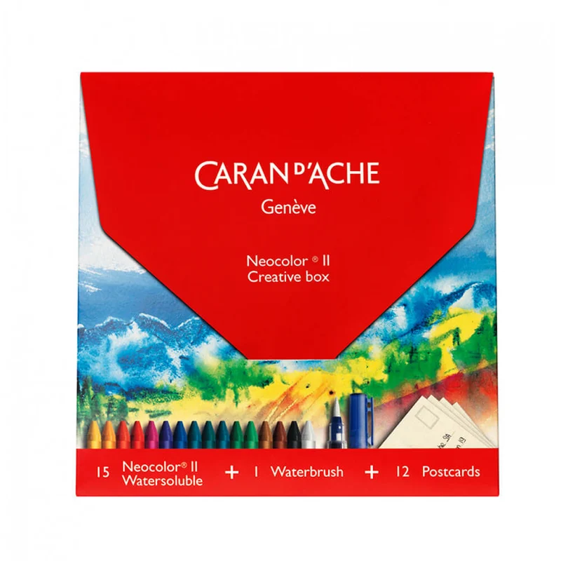 Giz Aquarelável Neocolor II 15 Cores Creative Box
