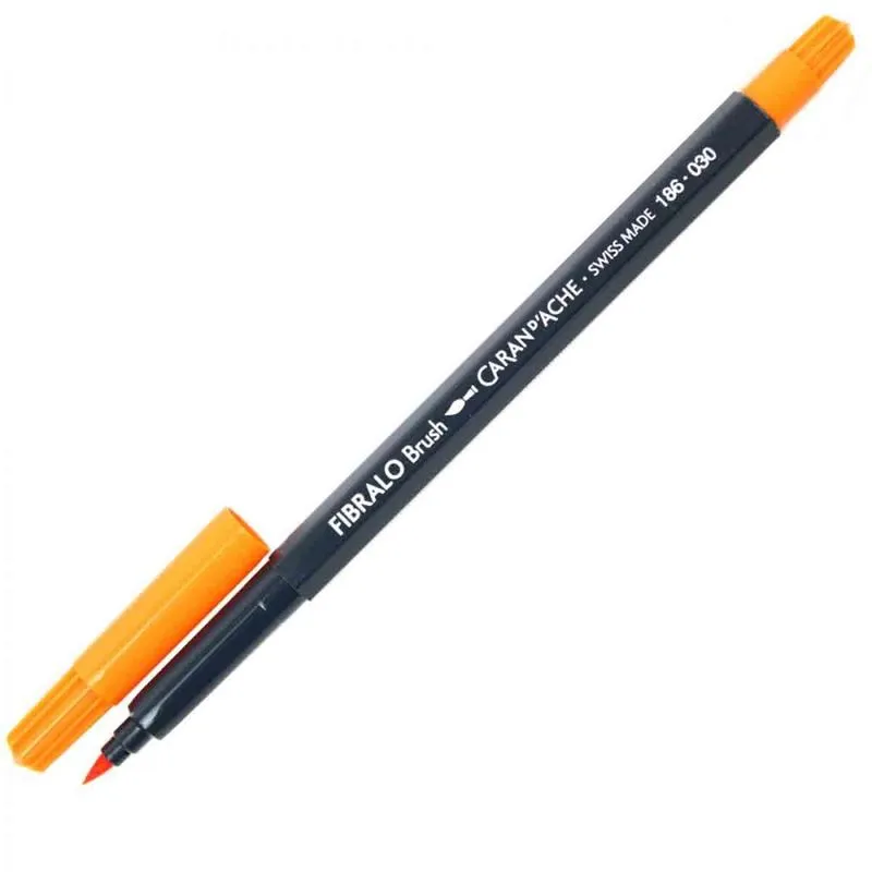 Caneta Brush Carand'Ache Fibralo 186.030 Laranja