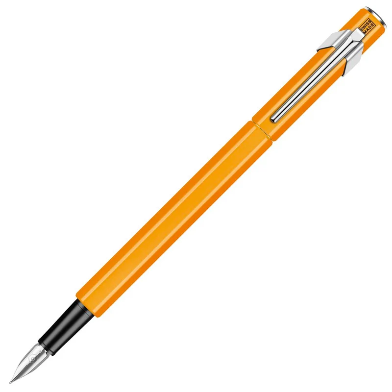 Caneta Tinteiro Caran d’Ache 849 Pena M Laranja Fluo