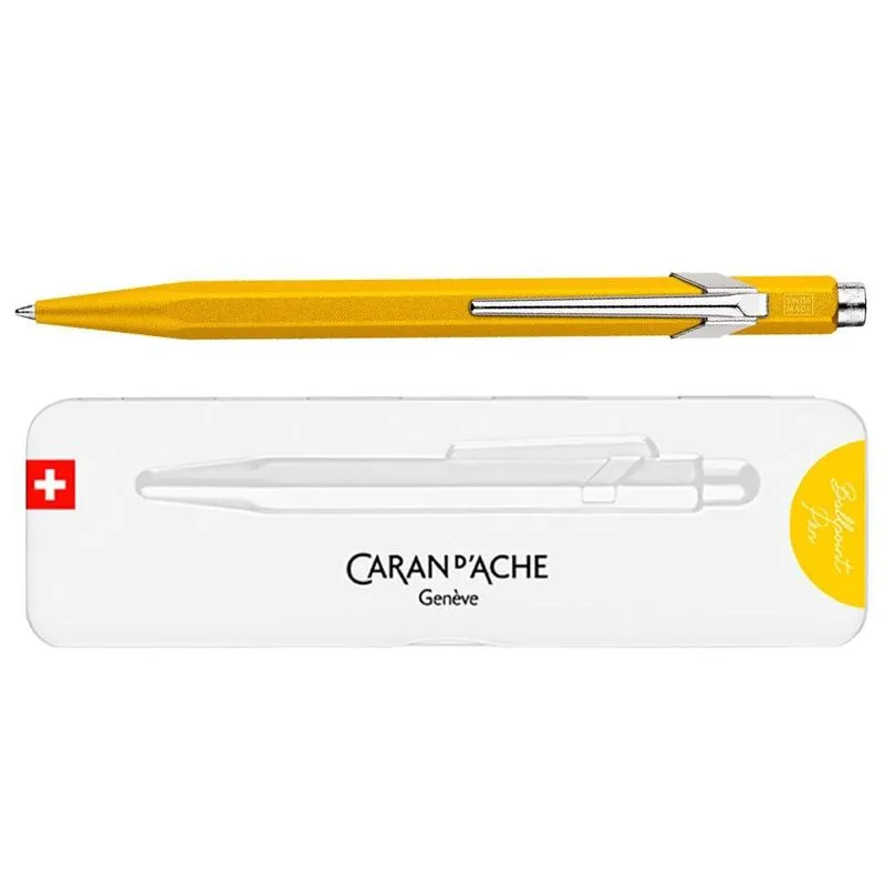 Caneta Esferográfica Caran D'Ache Colormat-X 849 Amarela