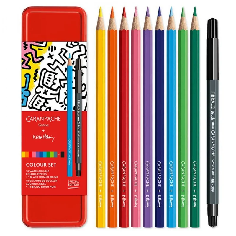 Lápis Aquarelável Caran D’Ache Genève + Keith Haring