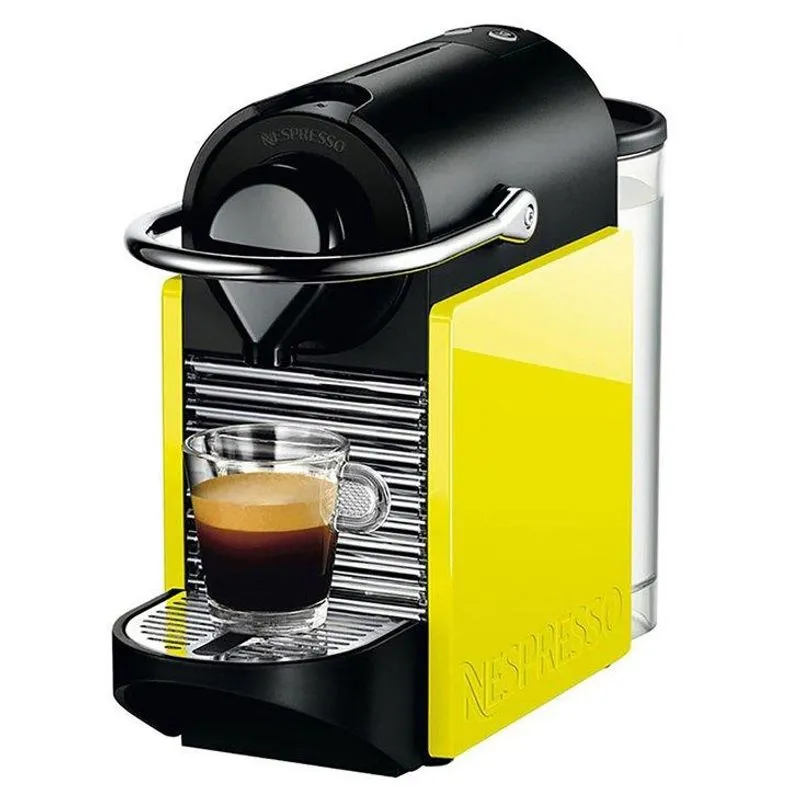 Cafeteira Nespresso Pixie Clips C60, Preta e Lima Neon