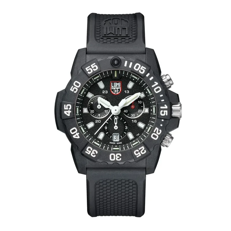 Relogio Pulso Luminox Navy SEAL Chronograph 3581 Preto/Branco