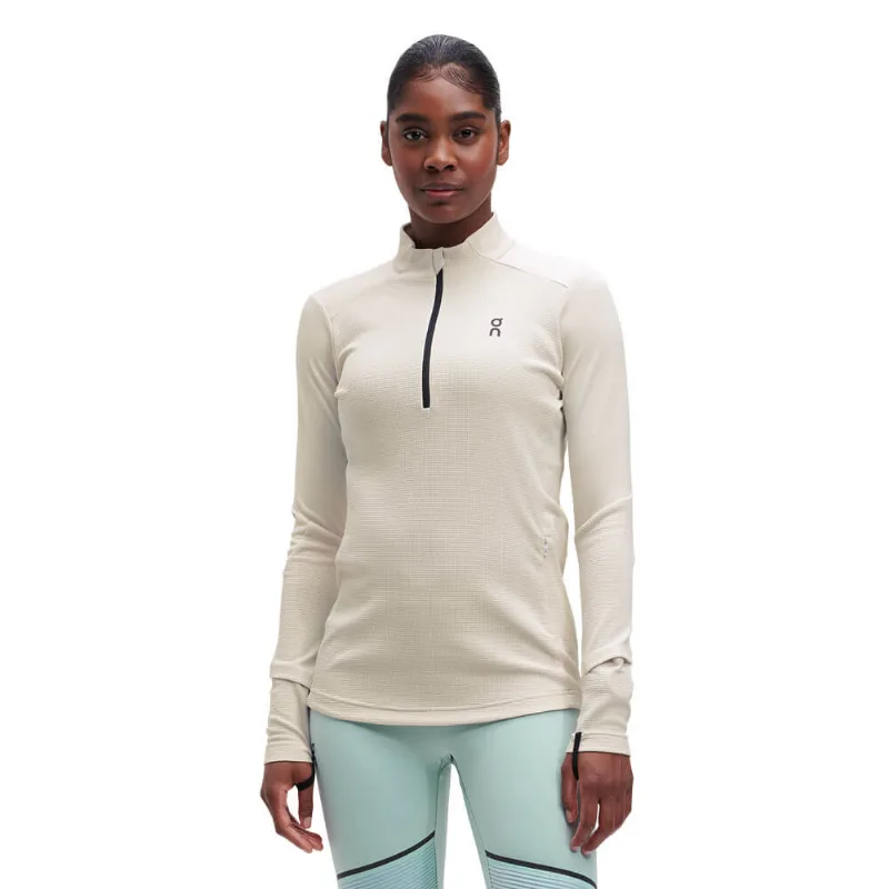 Camiseta Manga Longa On Running Climate Feminina - Creme PP