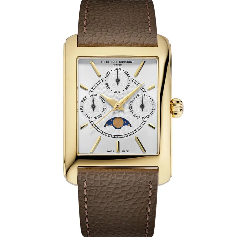 Relógio Frederique Constant Classics Carree Calendar Moonphase FC-265S4C5