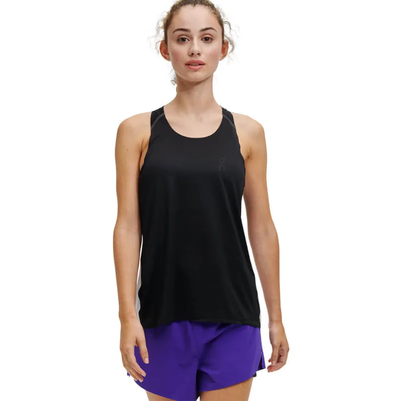 Regata On Running Tank-T Feminina - Preta e Cinza Preto P