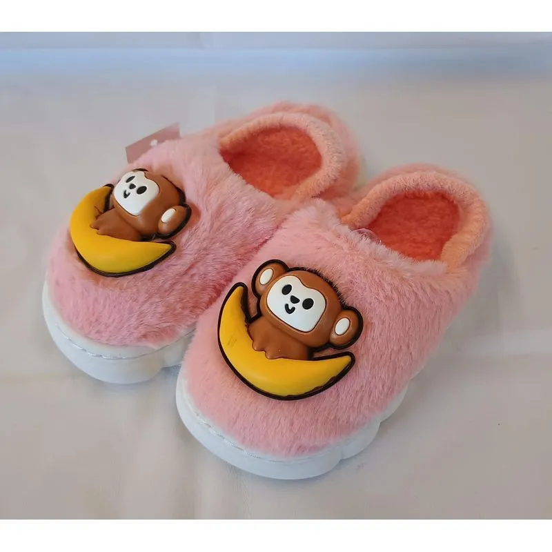 PANTUFA SANDALIA INFANTIL AVELUDADA MACACO 14-18 257288 BANANA TOYS