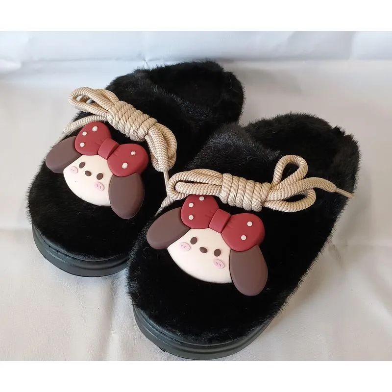 PANTUFA FEMININA AVELUDADA BONECA 36-41 257293 BANANA TOYS