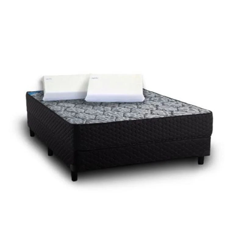 Colchón y Sommier Room Residence 190 x 140 Resortes + 2 Almohadas