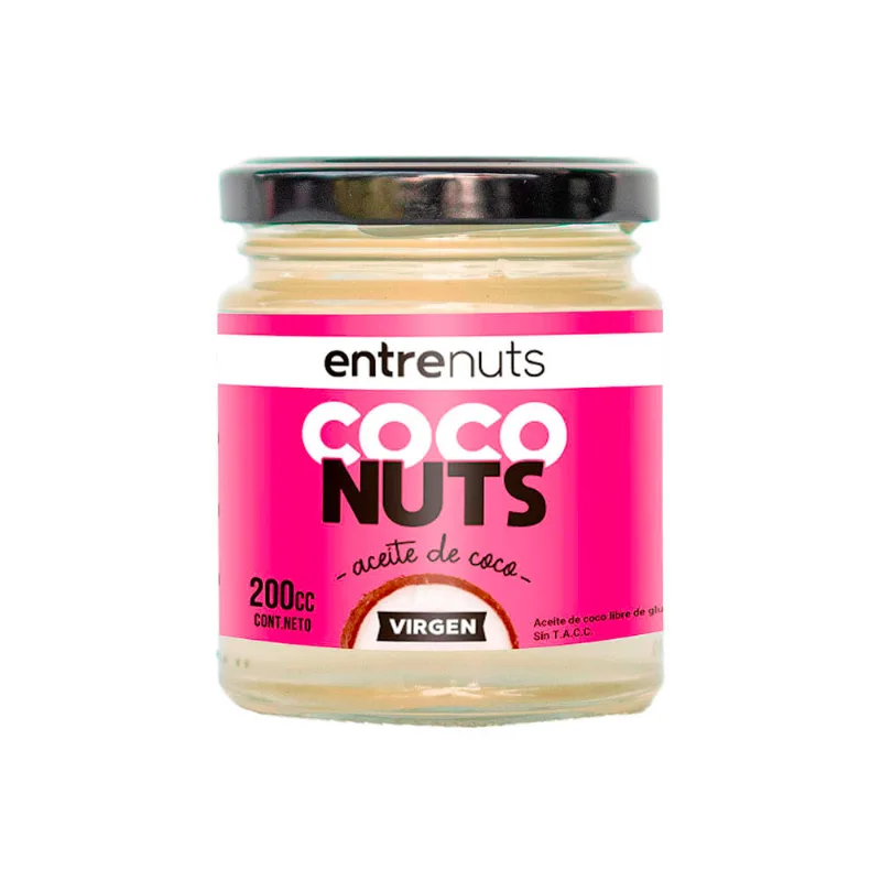 Aceite De Coco Virgen Orgánico 100 Natural 200 Gr Entrenuts