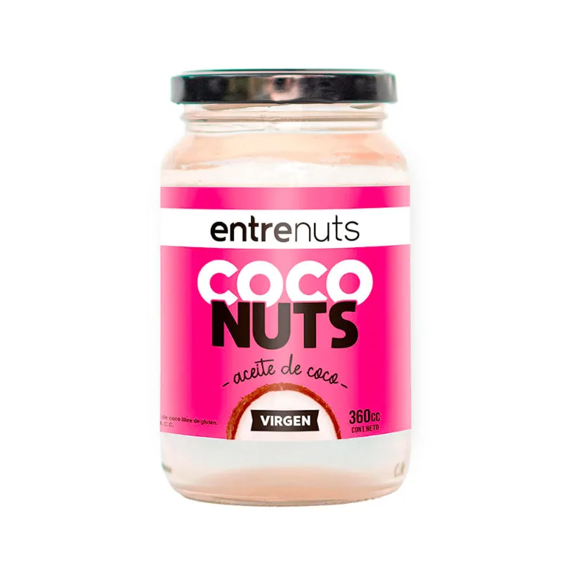 Aceite de Coco Virgen 360 Cc Entrenuts Aceite De Coco Virgen Orgánico 100 Natural 360 Gr Entrenuts