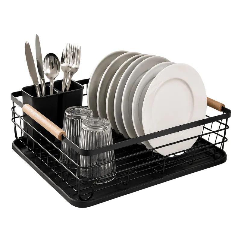 Escurridor Secaplatos Con Bandeja Y Cubiertero Alpina Hlv04