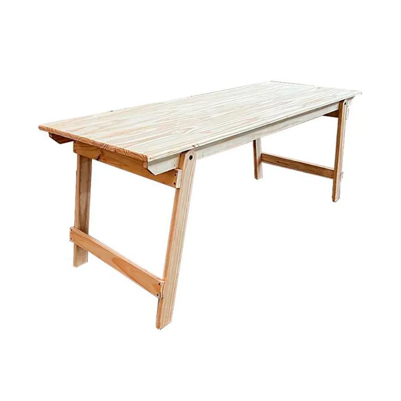 Mesa de pino MAP con patas plegables natural