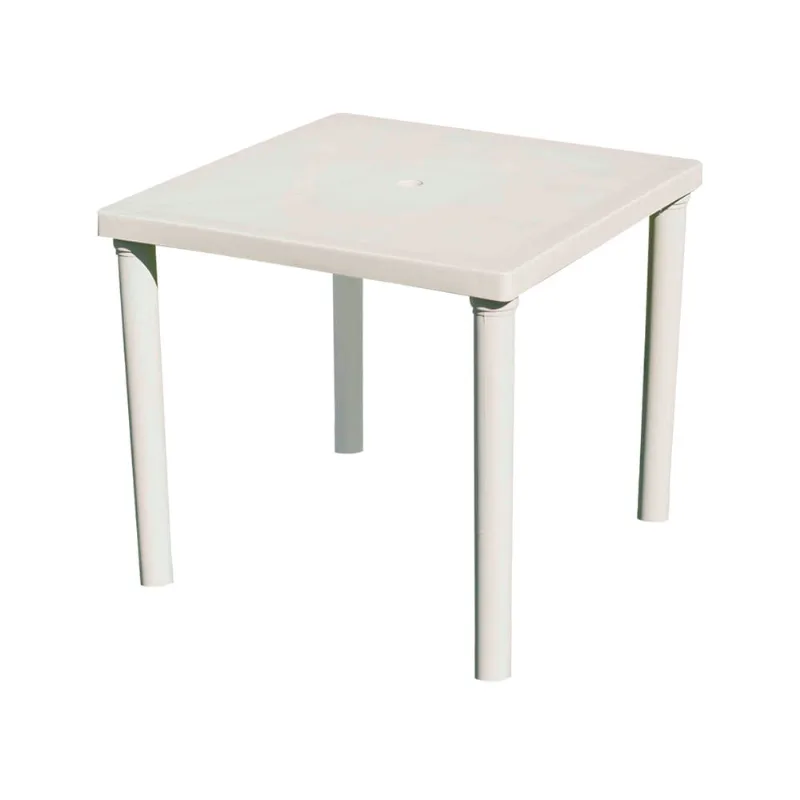 Mesa Terraza Cuadrada Blanco Polipropileno 71x75x75 Cm Nr