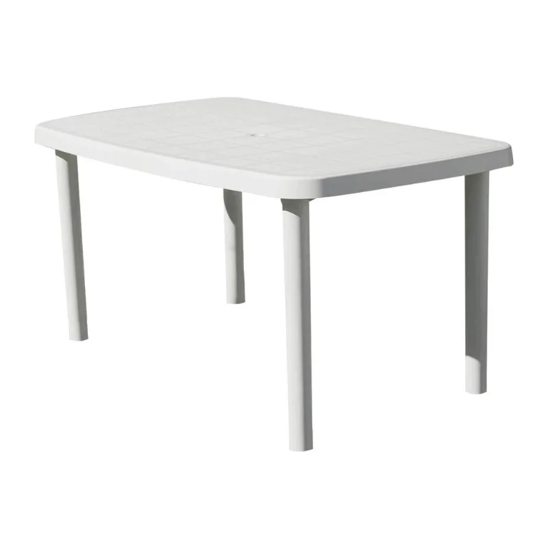 Mesa Rectangular Blanco Polipropileno 135x80x75 Cm Nr