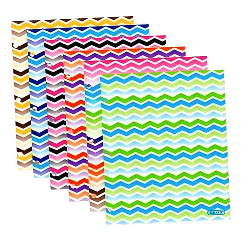 Folder Estampado 8.5" x 11"|Diseño Surtido Folder Estampado 8.5" x 11" con Bolsillo
