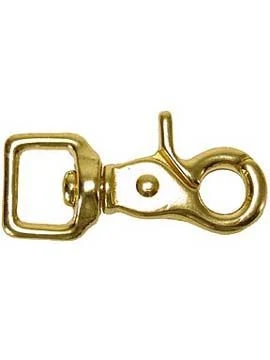 Square Eye Trigger Snap 6 Pack Brass / 5/8"