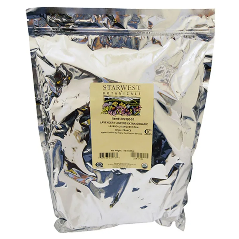 Flores De Lavanda Orgânicas Inteiras Extras 1 Lb Por Starwest