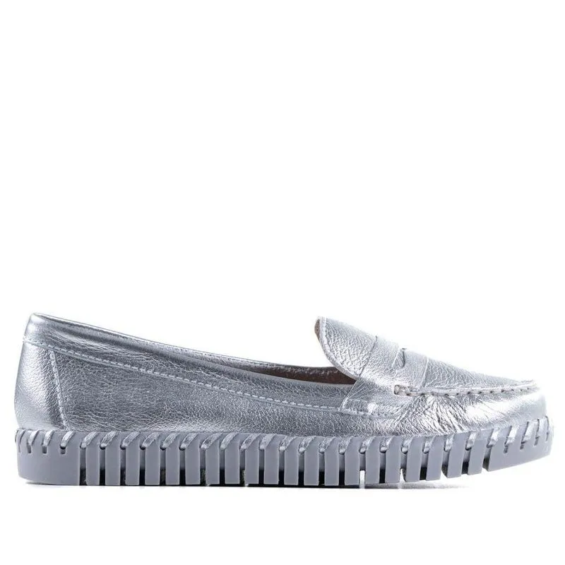 Mocassim Feminino Bottero 354122 Prata 33