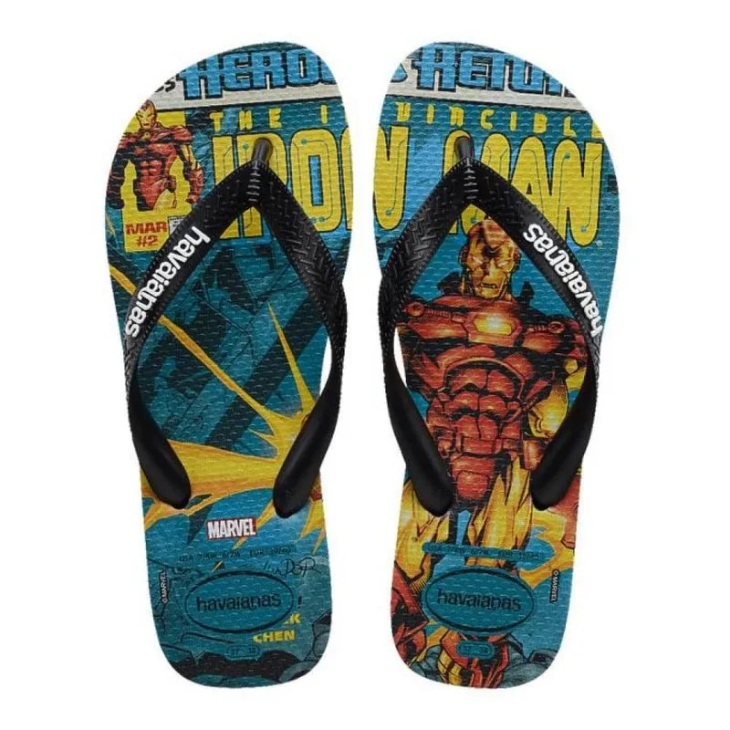 Chinelo Masculino Havaianas Marvel Homem De Ferro Verde 35/36