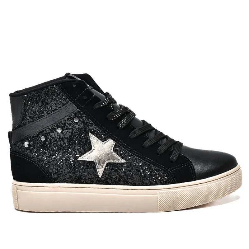 Tênis Feminino Via Marte Cano Alto 082-013 33 / Preto