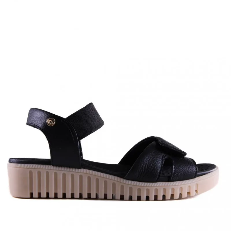 Sandália Rasteira Feminina Lia Line Comfort 234571813 35 / Preto