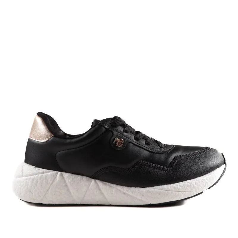 Tênis Modare Feminino Casual 7395.100 Preto/Dourado 36