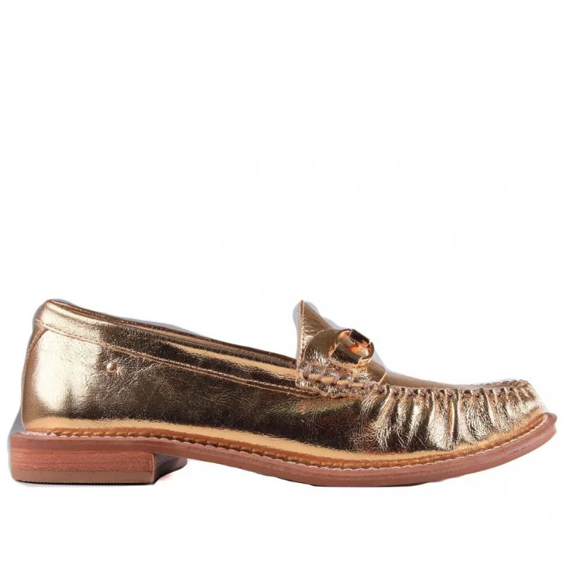 Loafer Feminino Zariff 432.6701 36 / Ouro