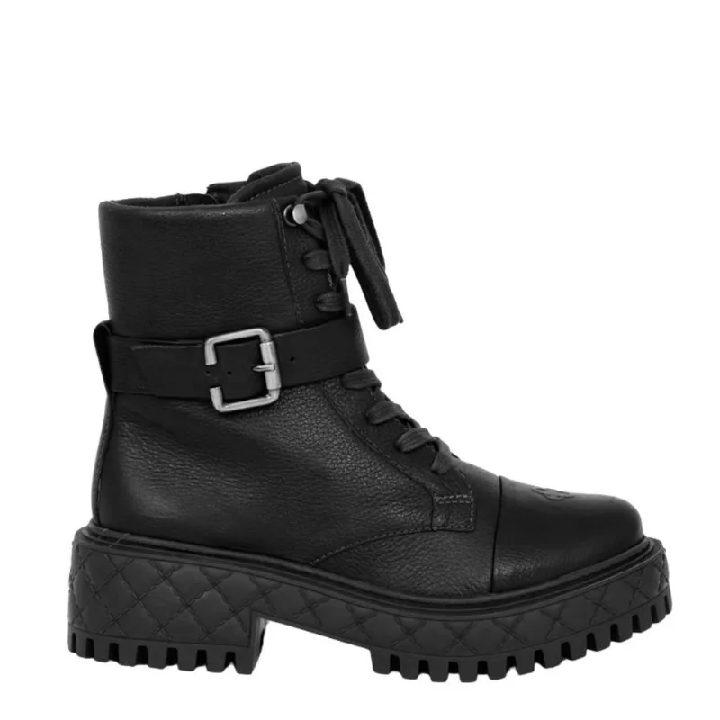 Coturno Capodarte Feminino Couro 4018911 38 / Preto