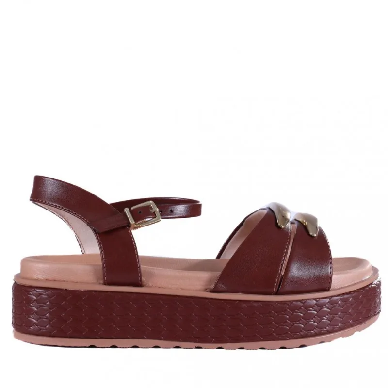 Sandália Ramarim Feminino Flatform 2543204 37 / Rum