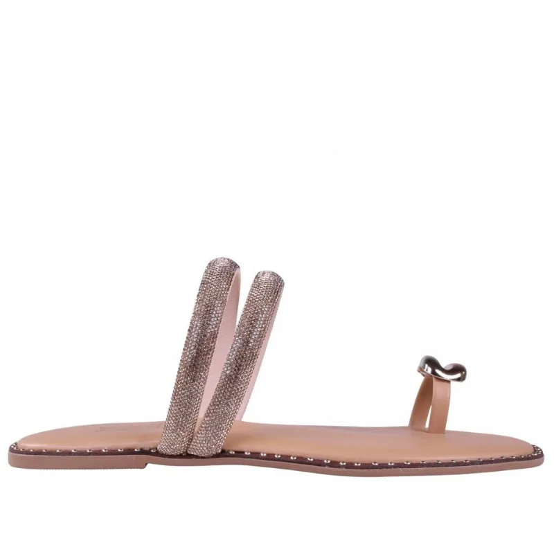 Sandália Rasteira Feminina Zariff Rrj-45 37 / Dourado