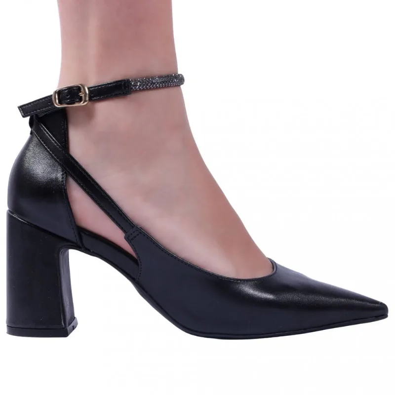 Scarpin Zariff Feminino Salto Bloco 7021-223 38 / Preto