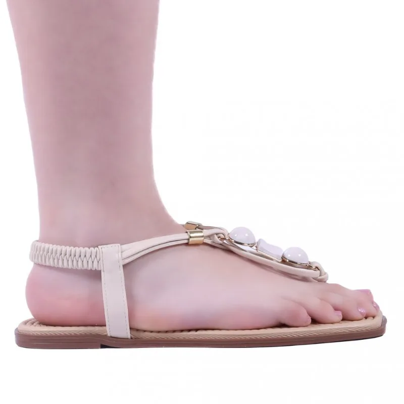 Sandália Rasteira Feminina Moleca 5558,106 36 / Branco