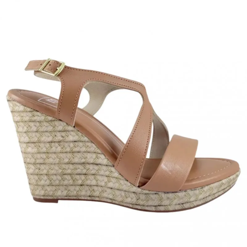 Sandália Anabela Feminina Moleca 5411,1603 33 / Marrom