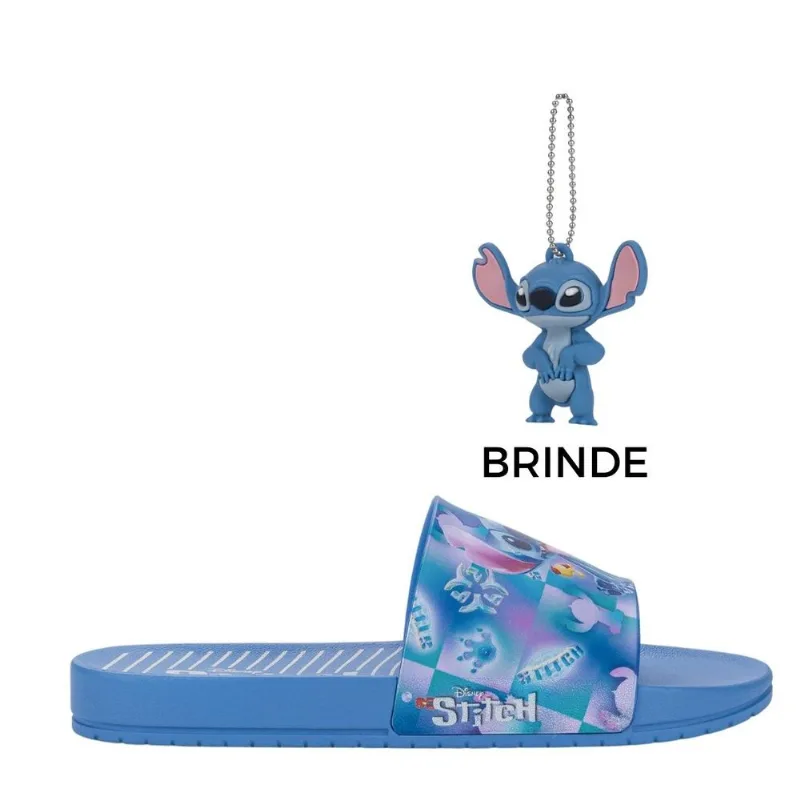 Chinelo Slide Infantil Grendene Lillo Stitch 23406 30 / AzulMedio