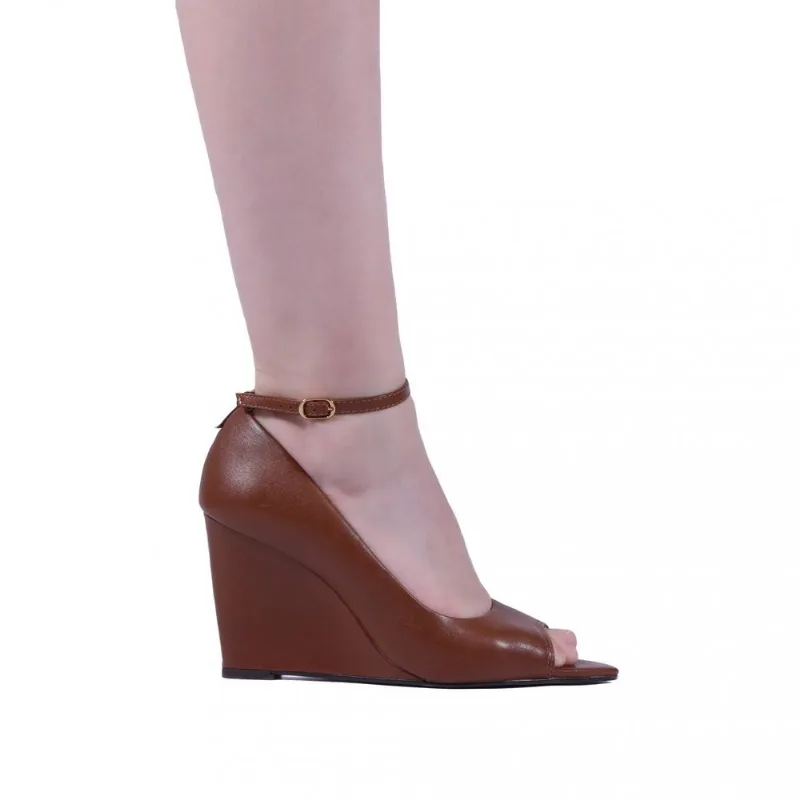 Sapato Feminino Zariff Salto Anabela 15719385 36 / Marrom