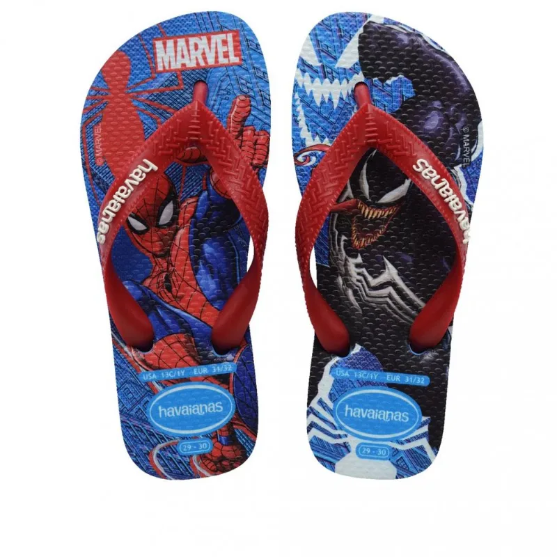 Chinelo Infantil Masculino Havaianas Top Marvel 31/32 / Azul