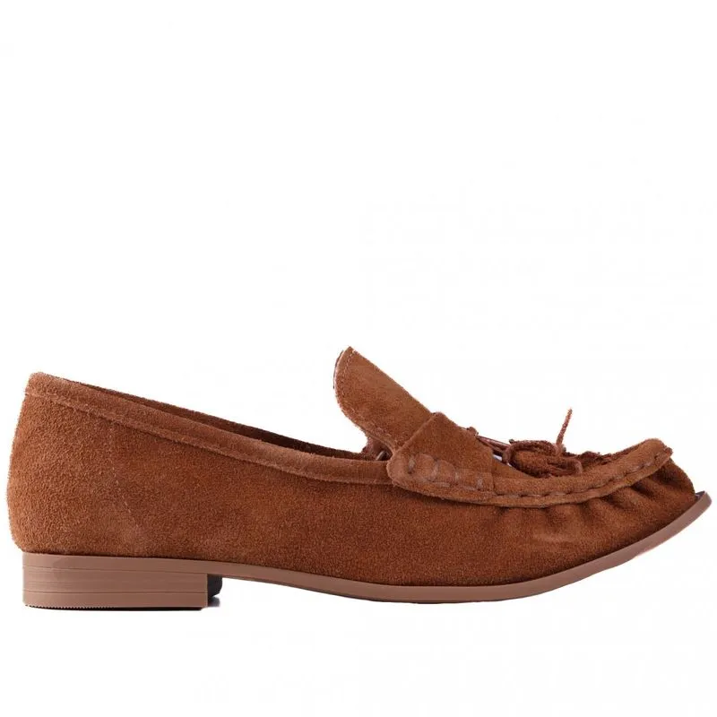 Mocassim Feminino com Franja em Camurça Zariff 264004 35 / Marrom