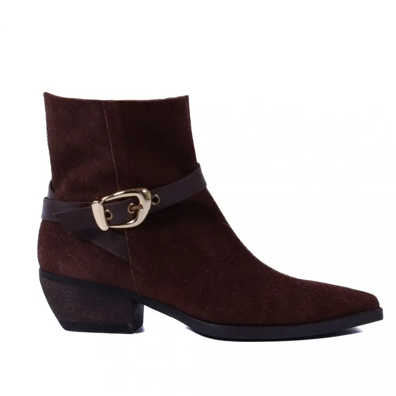 Bota Feminina Country em Couro Camurça Zariff 153016 36 / Marrom