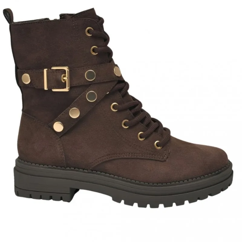 Bota Feminina Via Marte em Camurça 354-004 36 / Marrom