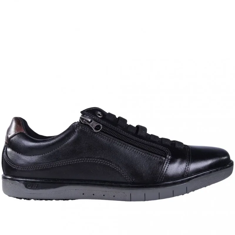 Sapatênis Masculino Zariff com Zíper Lateral 0404 39 / Preto